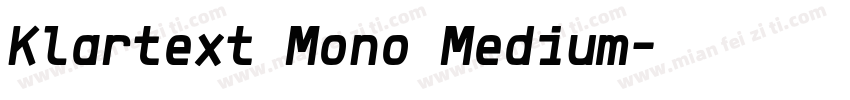 Klartext Mono Medium字体转换